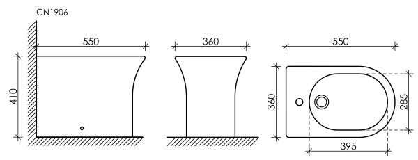 Напольное биде Ceramica Nova Star CN1906