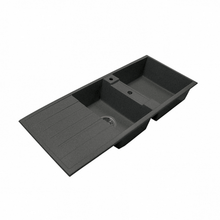 Кухонная мойка Акватон Торина двойная,черная 1A712032TR100