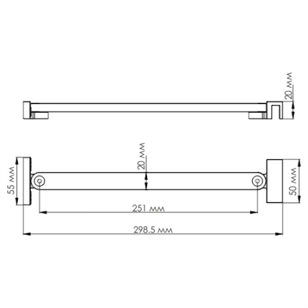 Фиксатор для стеклянной шторки WasserKRAFT Berkel D265