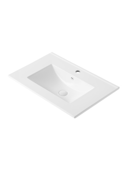 Раковина встраиваемая сверху (71,5х46,5) Orange B03-700W белый глянец