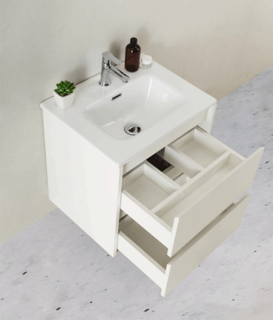 База под раковину подвесная BelBagno KRAFT 39-600/390-2C-SO-BO Bianco Opaco