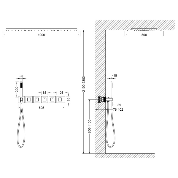 Душевая система встроенная с термостатом Timo Petruma черный SX-5329/03SM Душевая система встроенная с термостатом Timo Petruma черный SX-5329/03SM