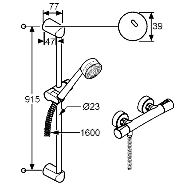 Душевой комплект Kludi Zenta 6057705-00