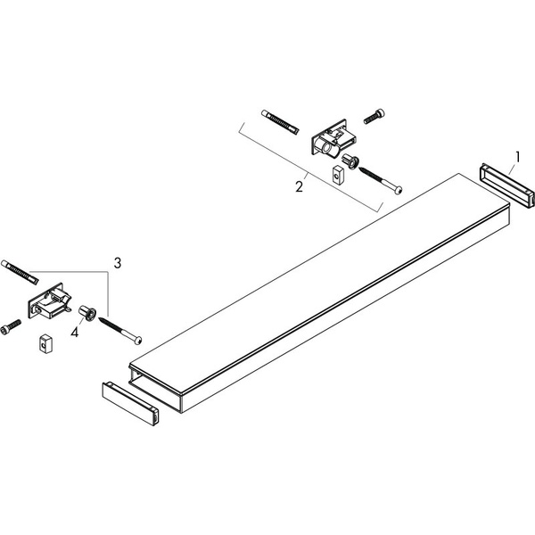 Полочка для душа Hansgrohe Rainfinity Shelf 500 26844990 полированное золото