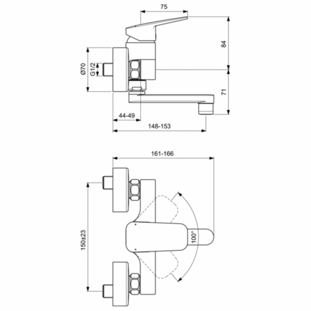 Смеситель для раковины Ideal Standard CERAPLAN BD241AA