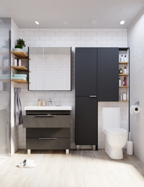 Зеркало-шкаф (80х80) 1Marka Gaula 80 У92543