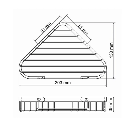 Полка металлическая  WasserKRAFT K-733GM