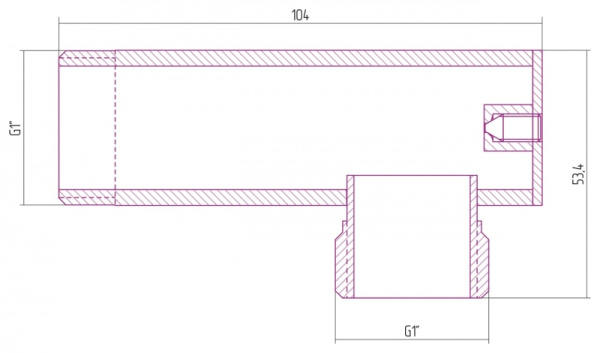 Уголок с клапаном переходной Сунержа 1" нар.р. - 1" нар.р. 00-1523-1010