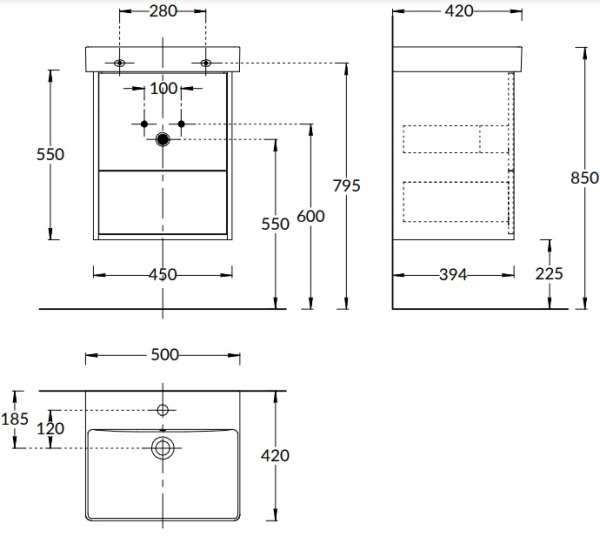 Тумба под раковину Kerama Marazzi PRO PRO.50.2\WHT