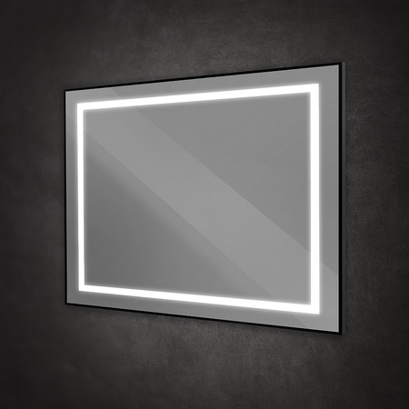 Зеркало (100х80) BelBagno Kraft  SPC-KRAFT-1000-800-SENS-NERO с подсветкой