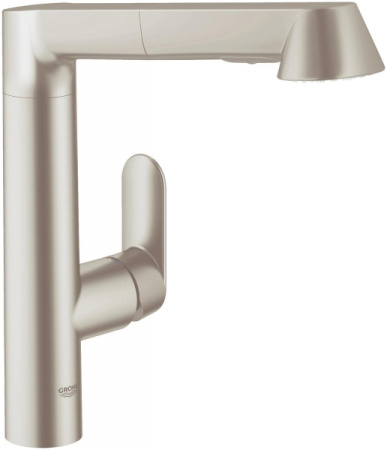 Смеситель однорычажный для мойки, DN 15 Grohe K7 32176 DC0 (32176DC0) суперсталь