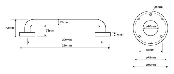 Поручень для ванны Bemeta Help 301100202