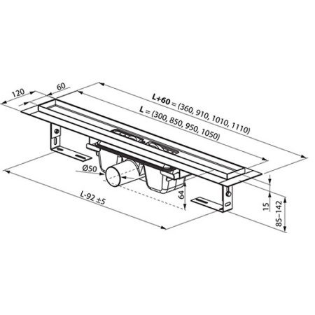Душевой лоток Ravak 10° OZ 85 X01576
