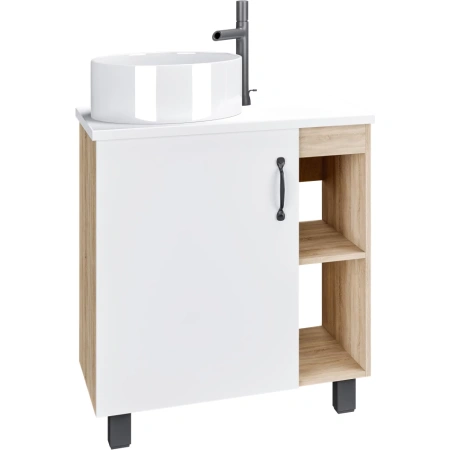 Тумба напольная Grossman ФЛАЙ-70 см 107001  дуб сонома/белая