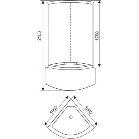 Душевая кабина (100х100х215) Arcus Style S-23G