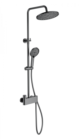 Душевая система с термостатом WONZON & WOGHAND MUSE Corno, темный графит WW-B3110-BGG