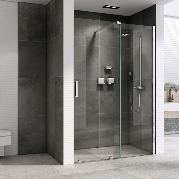 Душевая дверь (120х200) ABBER Komfort AG90120 хром, раздвижная