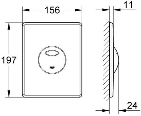 Клавиша смыва для унитаза GROHE Skate 42303000