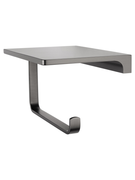 Держатель для туалетной бумаги с полкой WONZON & WOGHAND ECLIPSE, темный графит WW-9126-BGM