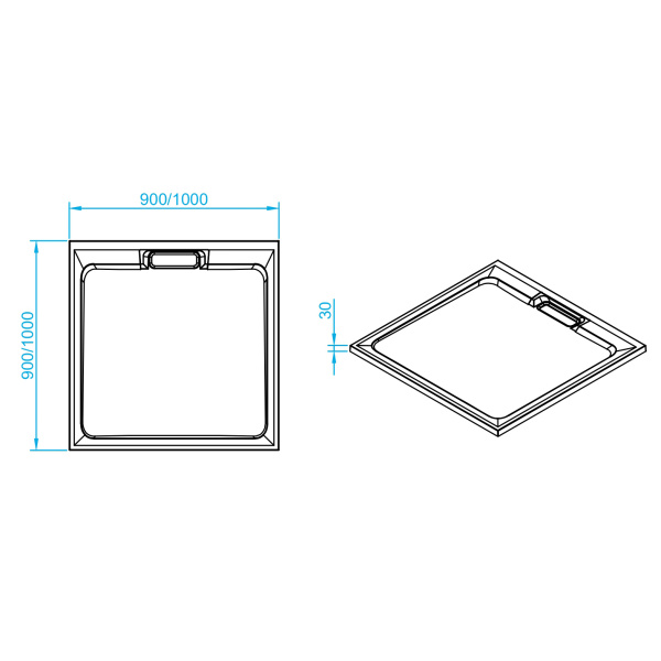Душевой поддон (90х90) RGW STA-01W 16330199-01