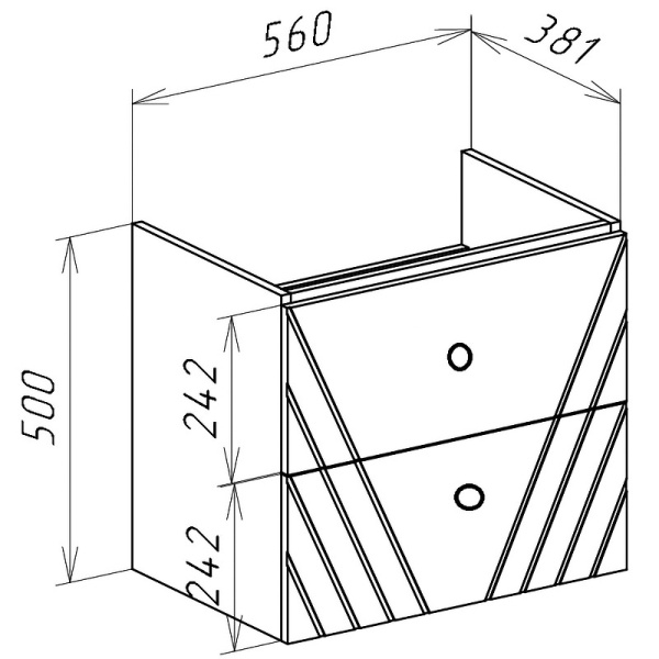 Тумба под раковину Bellezza Альба 60 4631709110019