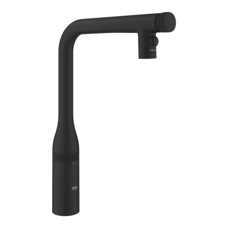 Смеситель для кухни с выдвижным изливом Grohe Essence SmartControl 31892KF0 фантомный черный