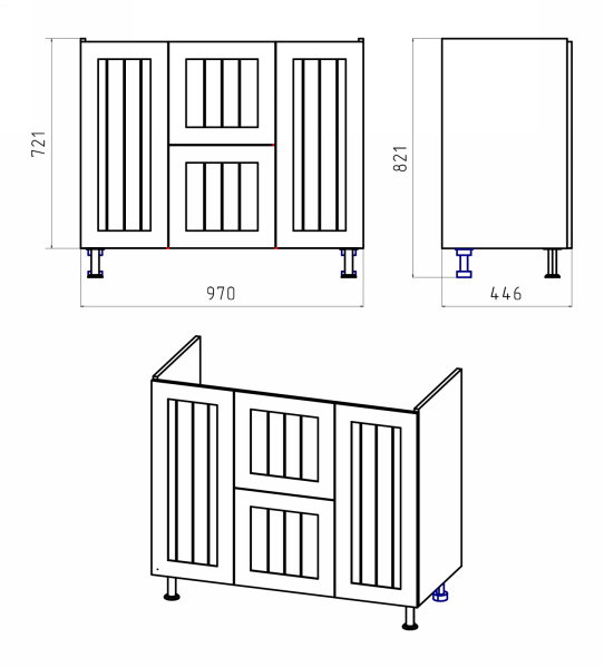 Тумба под раковину Misty Спарта 100 П-Спа-06100-01-012Я