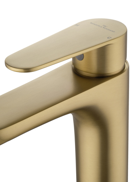 Смеситель для раковины WONZON & WOGHAND ALFA, брашированное золото WW-A40202-BG