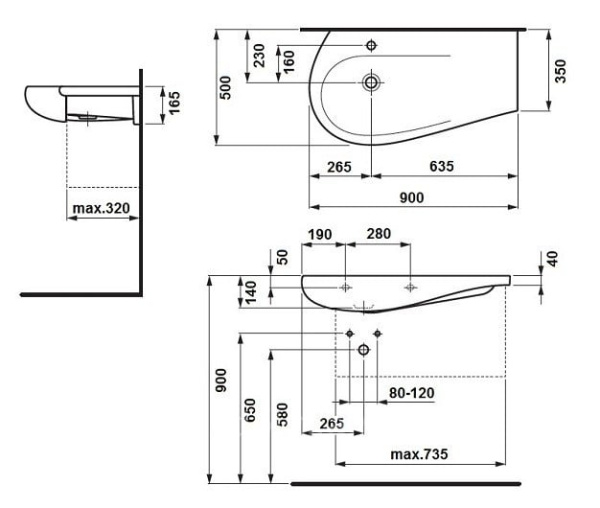 Раковина Laufen Alessi 8.1497.6.400.104.1