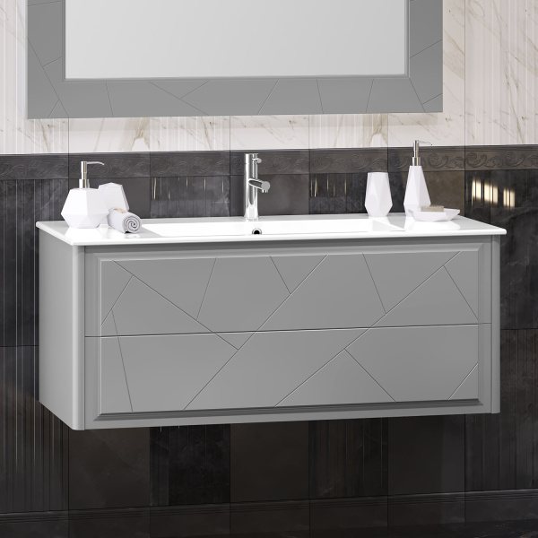 Тумба под раковину Opadiris Луиджи 120   00-00007192 серый матовый (без раковины)