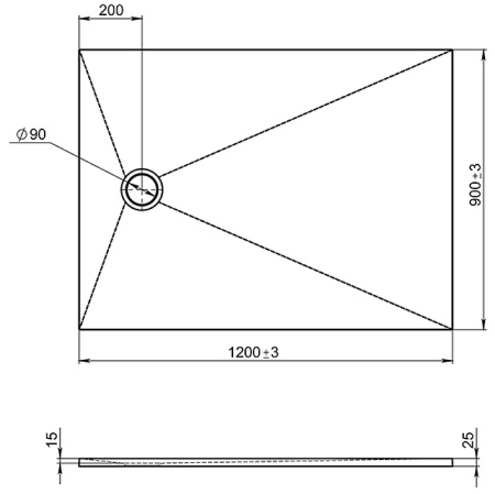 Душевой поддон Jacob Delafon Tolbiac (120x90) E6D332RU-WPM
