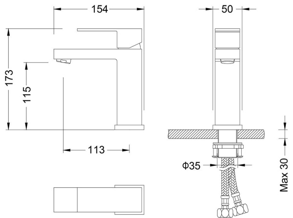 Смеситель для раковины Timo Selene 2061/16F Смеситель для раковины Timo Selene 2061/16F