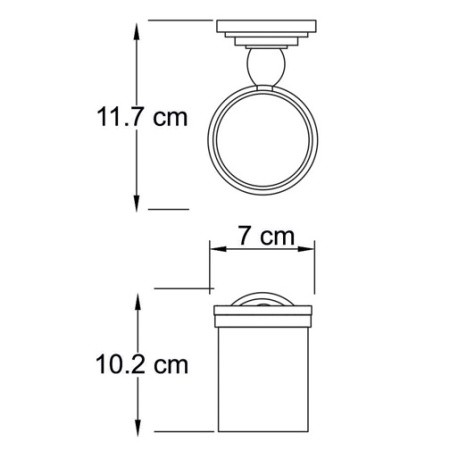 Стакан для зубных щеток одинарный WasserKRAFT Isar K-7328