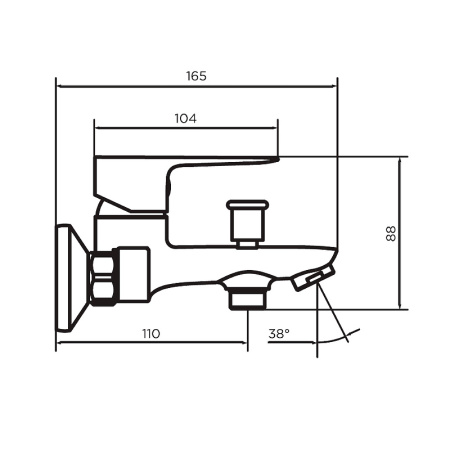 Смеситель для ванны Dorff Prime New D4011022 черный матовый