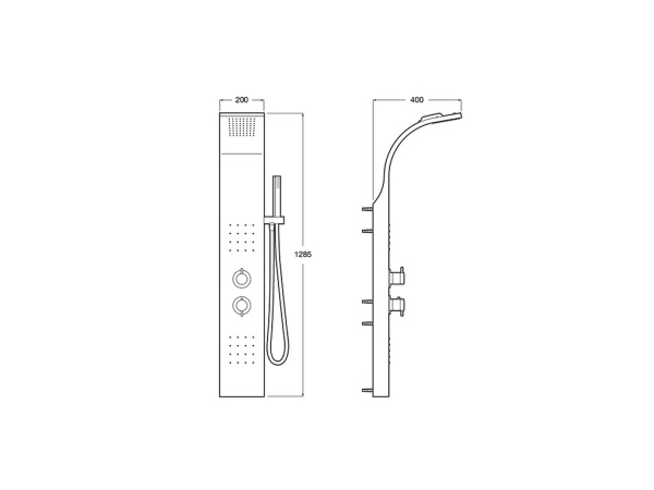 Душевая панель Roca Essential 2H0423000 Душевая панель Roca Essential 2H0423000