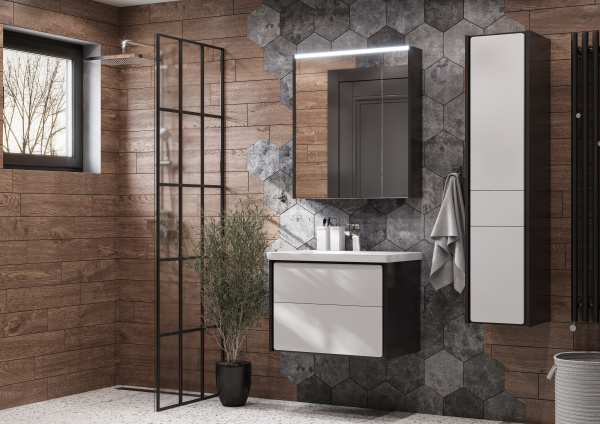 Пенал Roca Ronda L ZRU9302966 белый глянец/антрацит