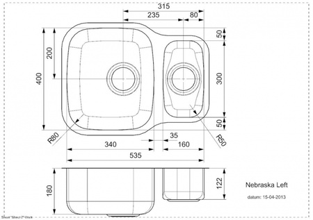 Мойка кухонная Reginox Nebraska U 43374