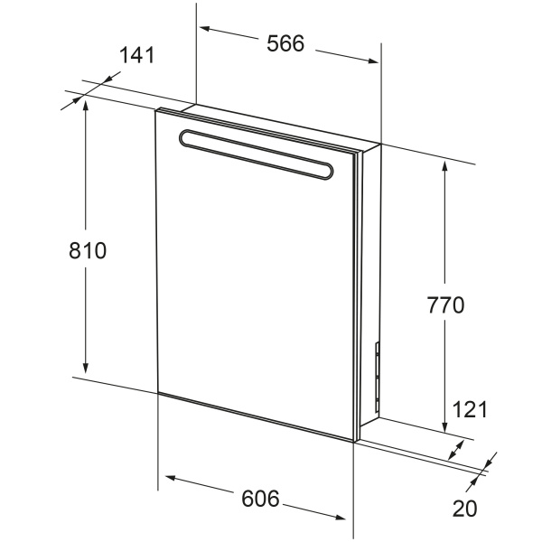 Зеркальный шкаф Roca Victoria Nord Black Edition 60 R ZRU9000099