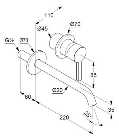 Смеситель для раковины KLUDI Nova Fonte Pura 202455315