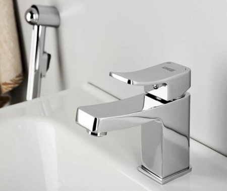 Смеситель для умывальника с гигиенической лейкой WasserKRAFT Aller 1068