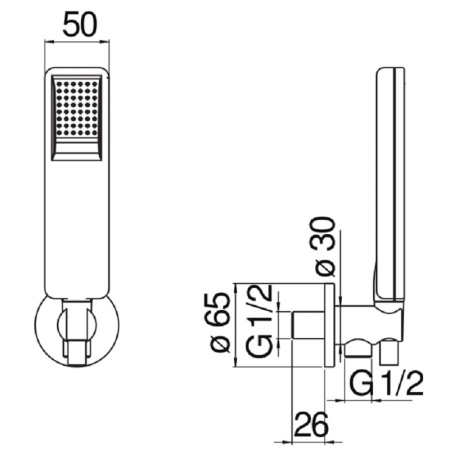 Душевой набор Nobili Rubinetterie AD146/49CR