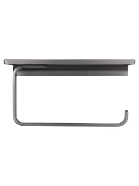 Держатель для туалетной бумаги с полкой WONZON & WOGHAND ECLIPSE, темный графит WW-9126-BGM