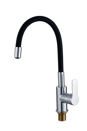 Смеситель для кухонной мойки с гибким изливом RUSH Siple SI7335-60Black