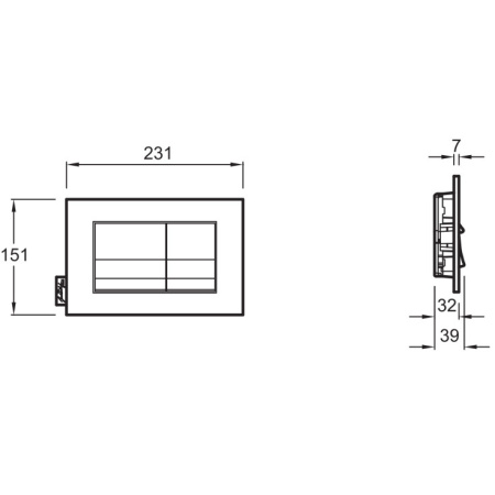 Кнопка смыва Jacob Delafon E20858-BGG