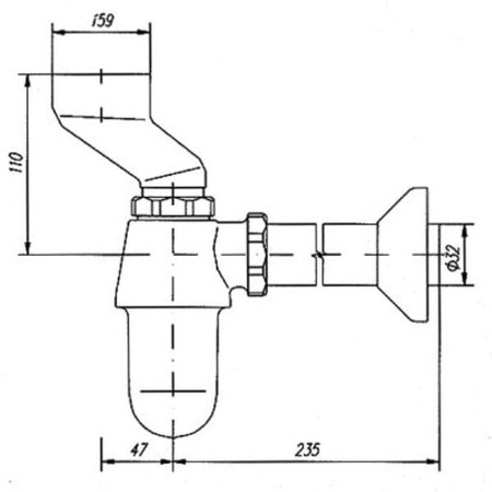 Сифон для писсуара Mofem 165-0028-00