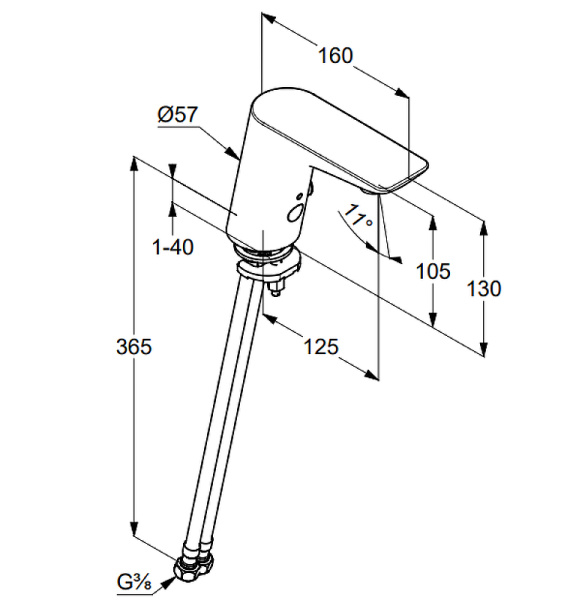 Смеситель для раковины электронный Kludi Balance 5210091