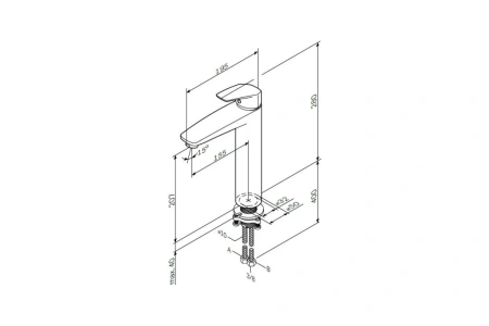 Смеситель для раковины AM.PM Gem F9092000 хром