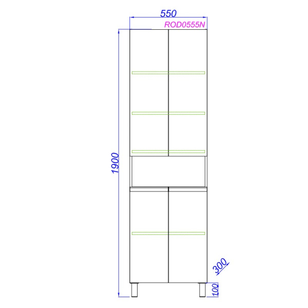 Пенал Aqwella Rodos ROD0555N