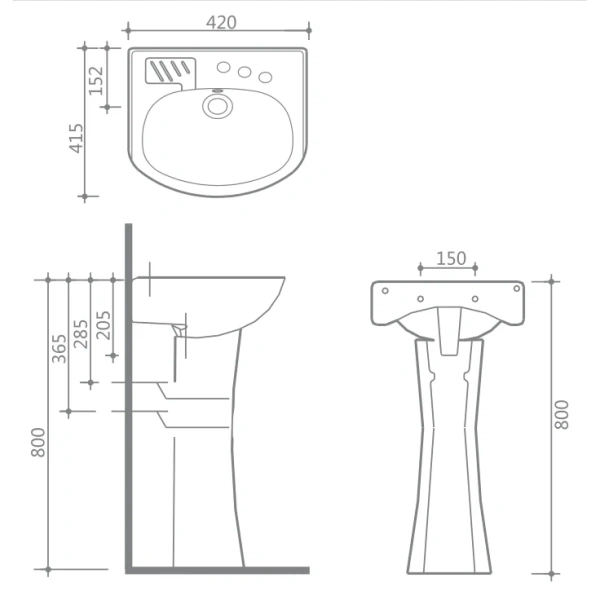 Пьедестал для раковины Arrow AL901