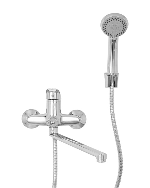 Смеситель для ванны однорычажный универсальный с душевым набором Agger Move A0621100  хром